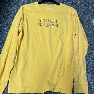Long Sleeve Yellow Top graphic tee